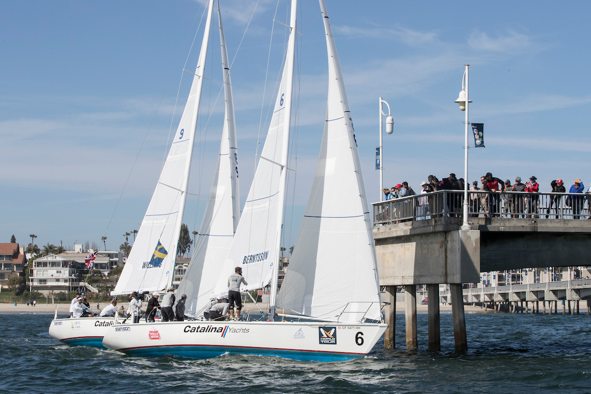Close action off the pier